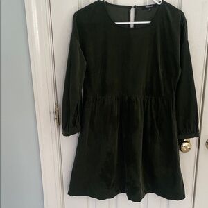 Madewell Olive Green Corduroy Dress